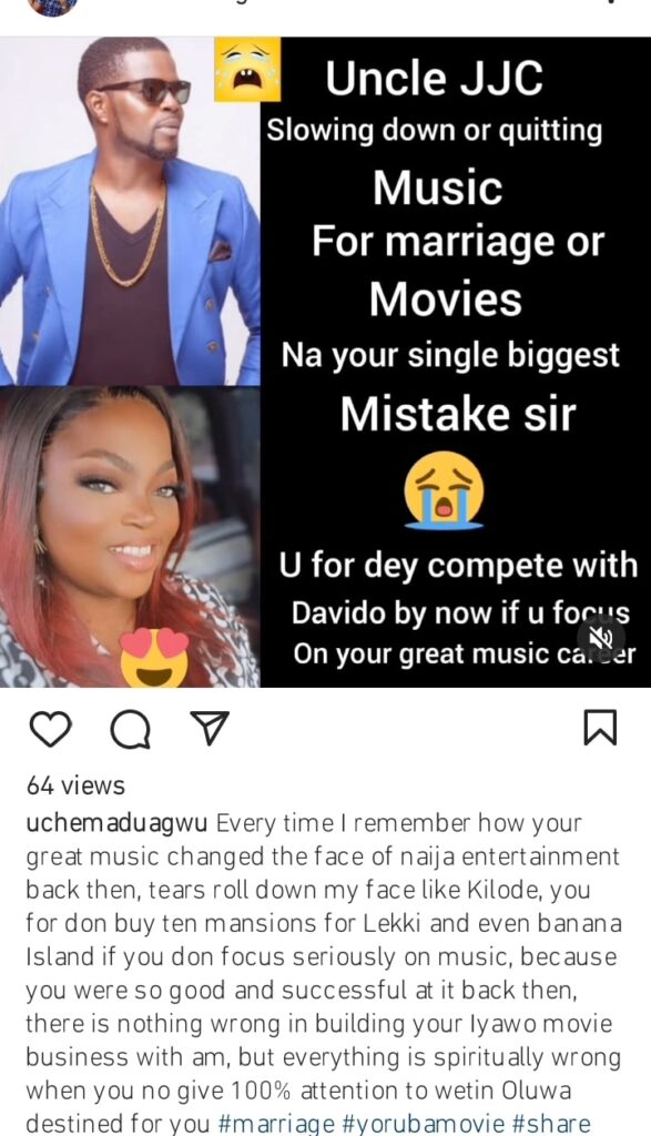 “The biggest mistake you made was quitting music” Uche Maduagwu chides JJC Skillz as he weighs in on their alleged marital crisis