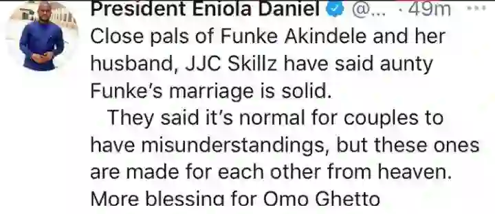 “They are heavenly made for each other” Close friends of Funke Akindele speak out on her marital crisis