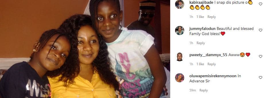 Actor Afeez Owo melts hearts with an epic family photo of his wife and daughters