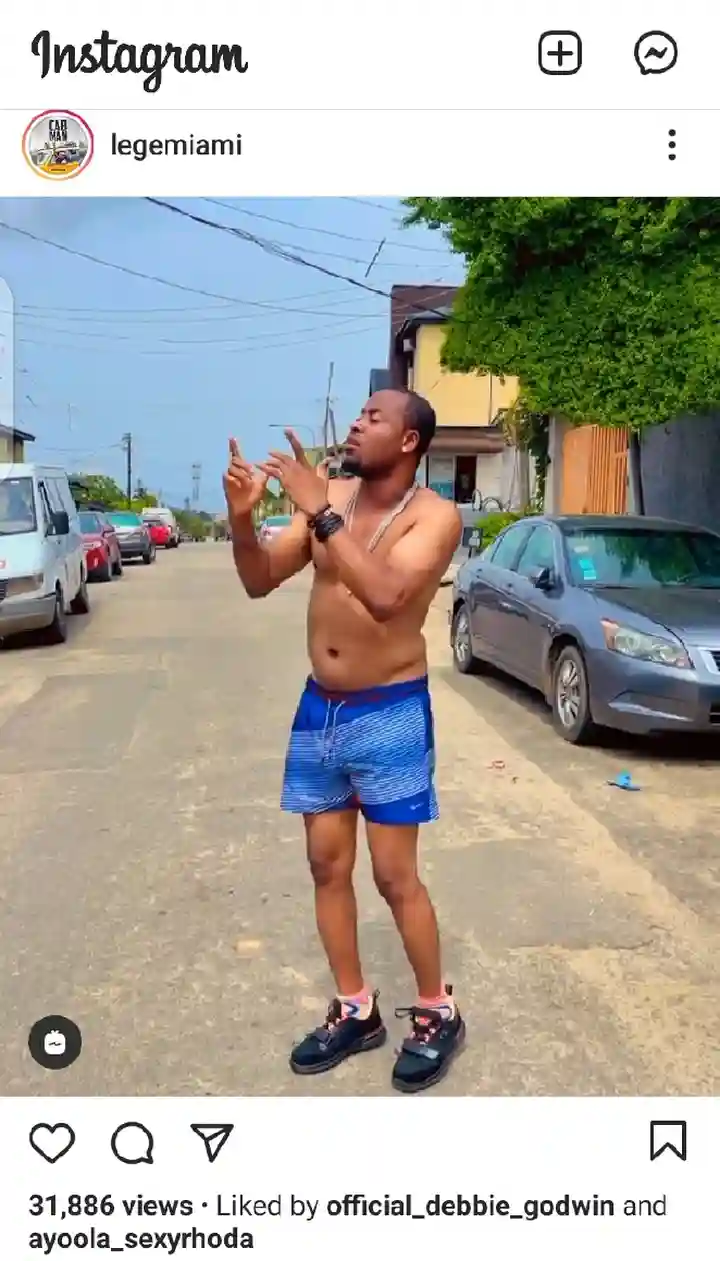 Reactions As Actor, Lege Miami Shares Shirtless Moments Showing Off His Dancing Skills