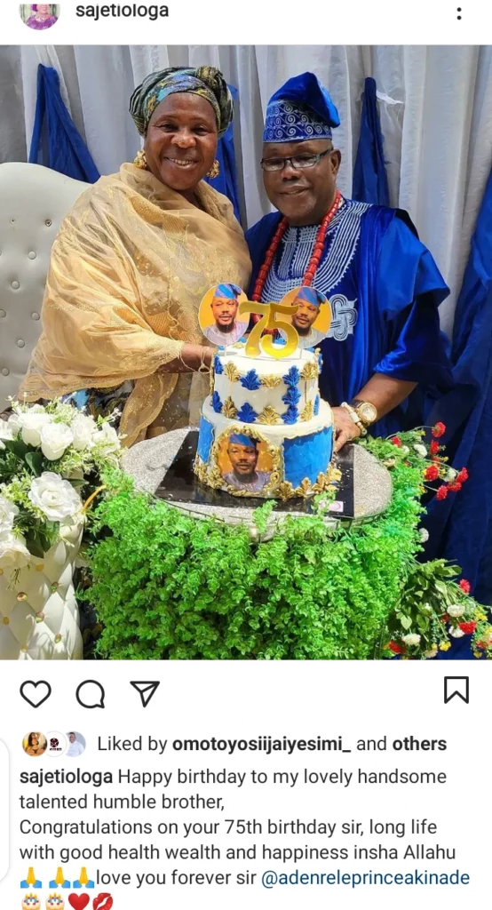 Madam Saje, Yinka Quadri, Nike Peller, Others Celebrate Veteran Actor Prince Akinade Adenrele On His 75th Birthday