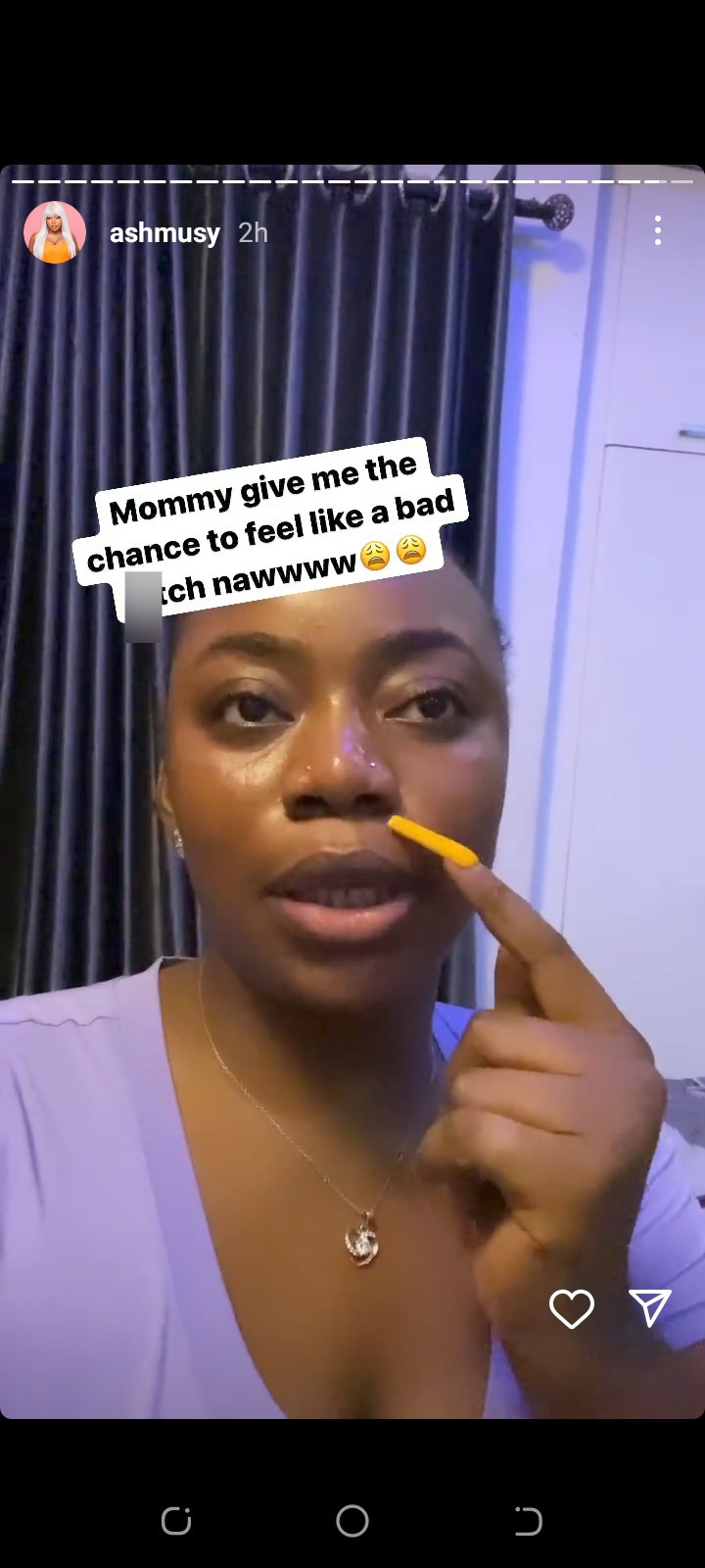 Mummy Please Let Me Feel Like A Bad Girl — Ashmusy Asks Mum In A New Video She Posted On Instagram.