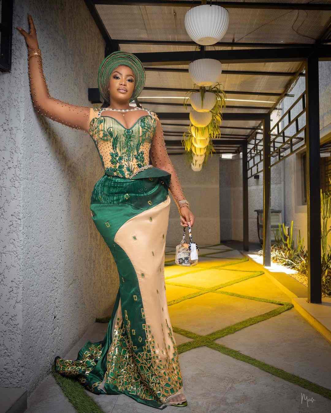 More stunning Asoebi styles from celebrities at Rita Dominic’s traditional marriage