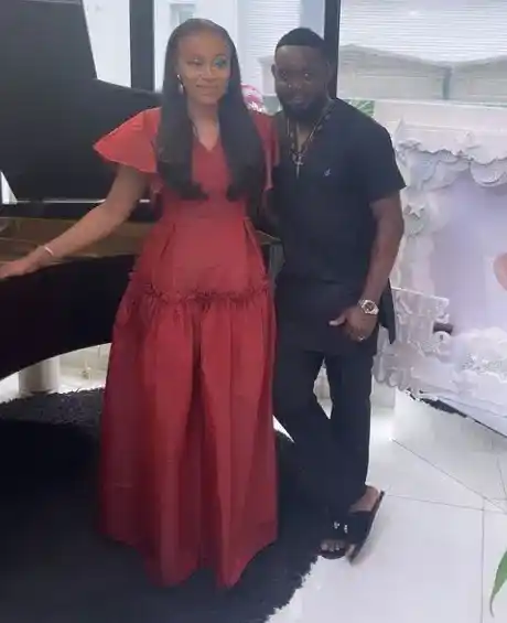 Iyabo Ojo, Toyin Abraham, BBN stars storm Ayo Makun’s child’s dedication party (Photos and Video)