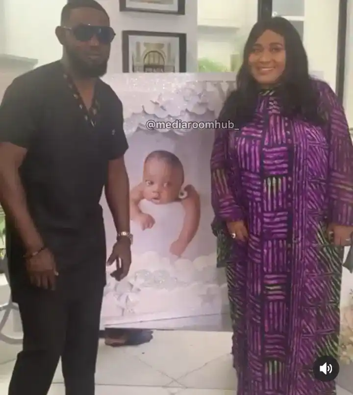 Iyabo Ojo, Toyin Abraham, BBN stars storm Ayo Makun’s child’s dedication party (Photos and Video)