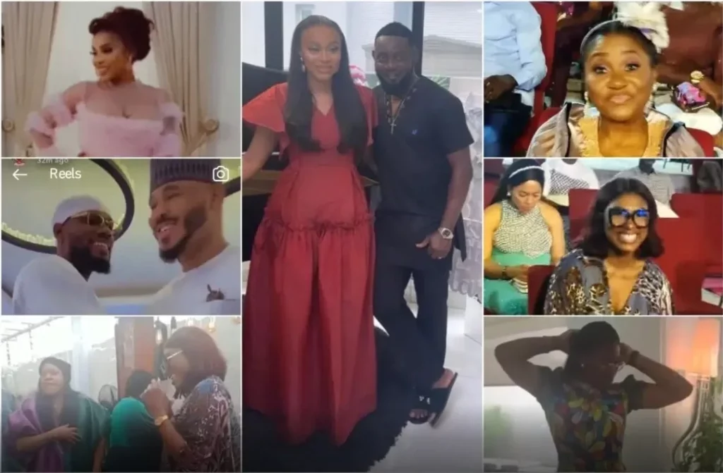 Iyabo Ojo, Toyin Abraham, BBN stars storm Ayo Makun’s child’s dedication party (Photos and Video)