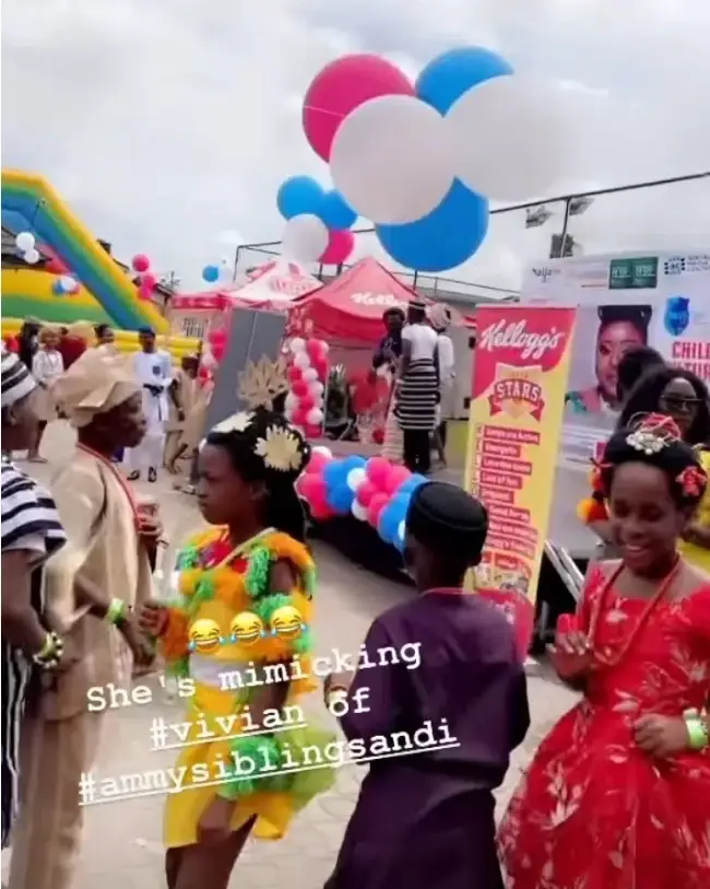 Actress Funke Akindele storms Lagos school to celebrate children (Photos and Video)