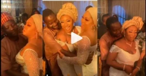 "Ha This is too Much" -Moment Actress Mide Martins Jealously Chase Away Regina Chukwu Dancing Romantically With Her husband (Video)