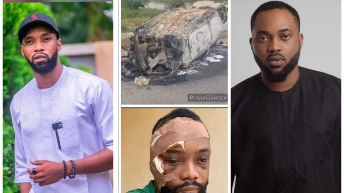 “The devil tried but God showed up” Damola Olatunji marks brother’s birthday with touching epistle on how he survived a fatal accident (Video)