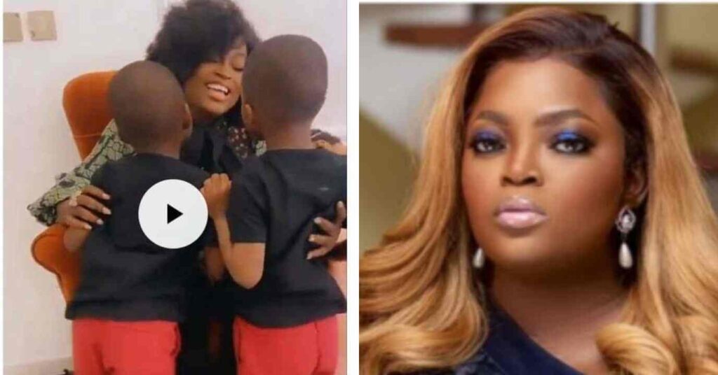 Funke Akindele spends quality time with her twin boys amidst her budding political career