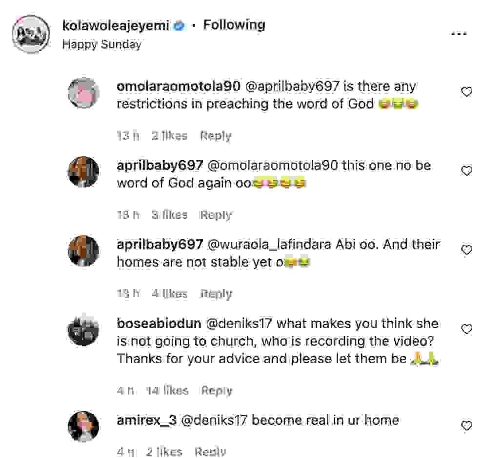 “So it is True that u don’t go to church” -Reactions as Toyin Abraham’s husband and kids spotted in church without her