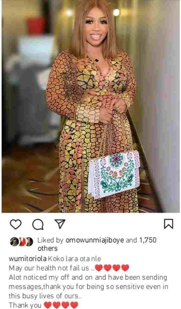 "The Lord is Your Strength" Toyin Abraham, Bimbo Success, others rain prayers on Wumi Toriola as she recovers from undisclosed illness