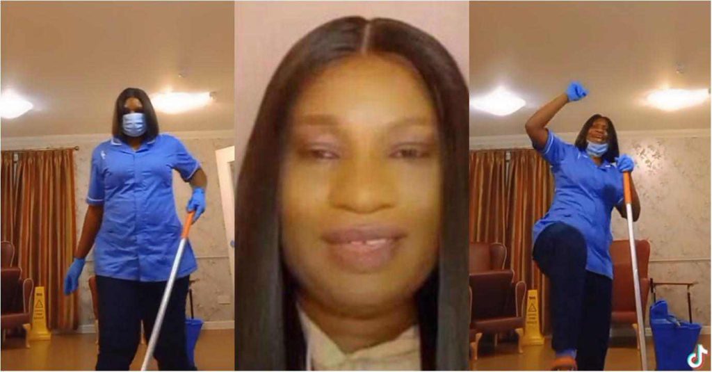 Former senior banker in Nigeria turns cleaner month after relocating to UK (Video).