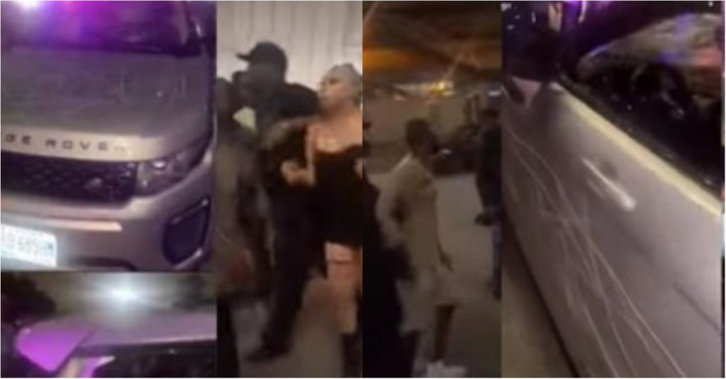 Man destroys Range Rover he brought for his girlfriend as he caught her with another guy at the club