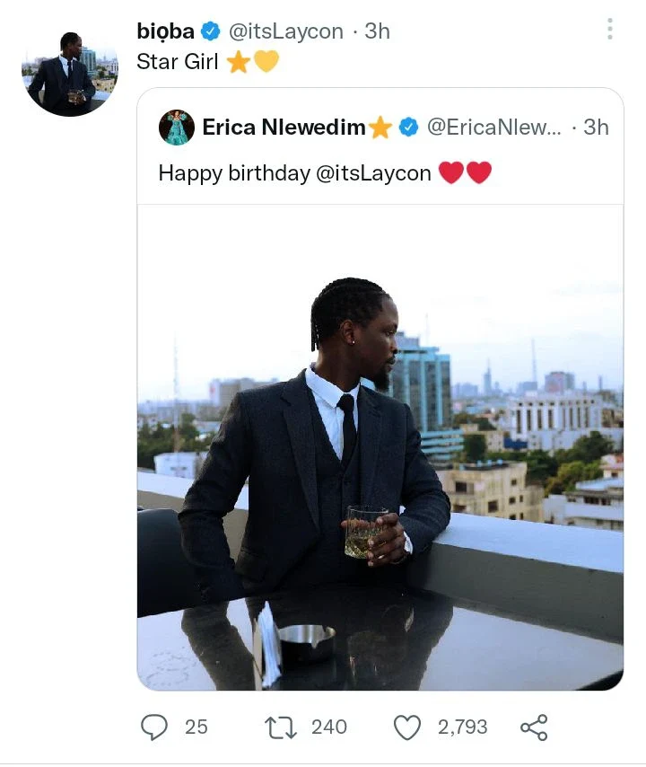 "Waow So Sweet"– Laycon React To Erica Nlewedim Wish For Him On His Birthday