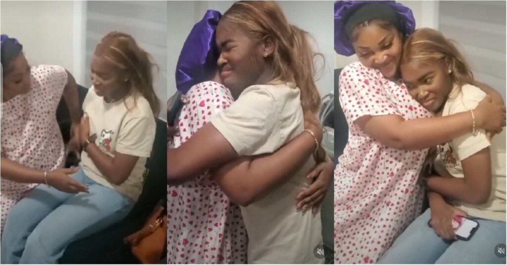 "Mum You Left Me Because Of A Man" – Emotional Moment Actress, Mercy Aigbe Reunites With Her Daughter, Michelle, She Cried Uncontrollably (Video)