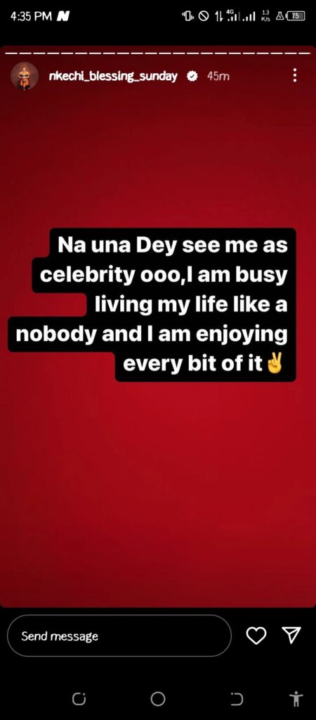 "People See Me As Celebrity But I'm Busy Living My Life As A Mere Person" - Nkechi Blessing Says