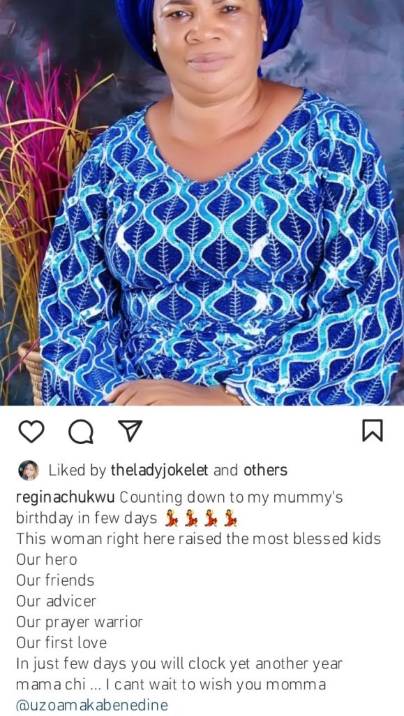 Actress Regina Chukwu eagerly anticipates her "first love" birthday