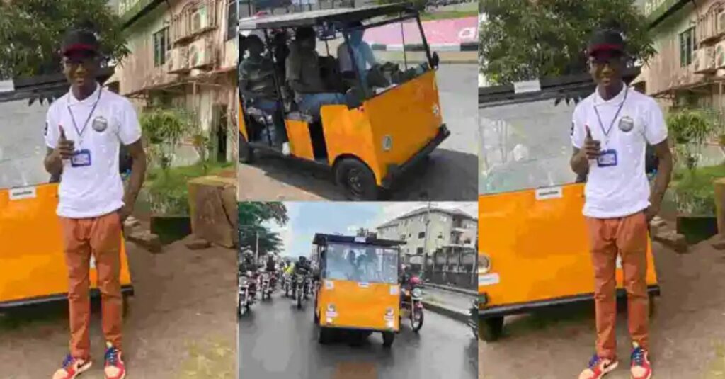 Meet James Samba The 20 Years old Boy who built the first-ever locally made electric vehicle (Video)