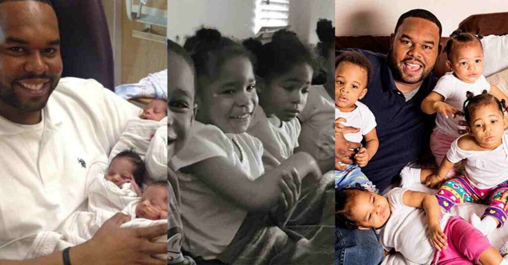 "Best Daddy Of The Year"– A Super Dad Raises His Quadruplets All by Himself After His Wife Passes Away During Childbirth