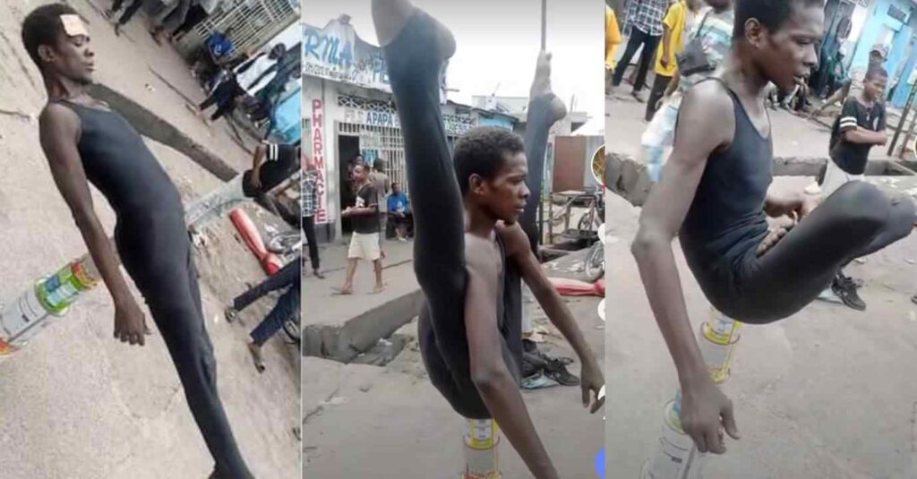 Super Talented Man Performs Eye-popping Acrobatic Moves While Sitting on Cans, Video Goes Viral