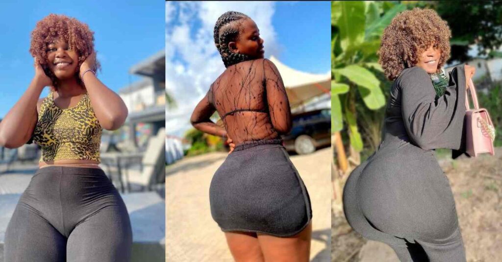 "She Is Truly Blessed" – Beautiful Lady Stir Reaction With Her Heavy Back Side