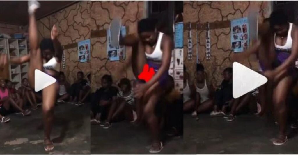 "See As The Place They Bushy"– See How This Girl Was Exposing Her Unclad Part In The Name Of Cultural Dance(Video)