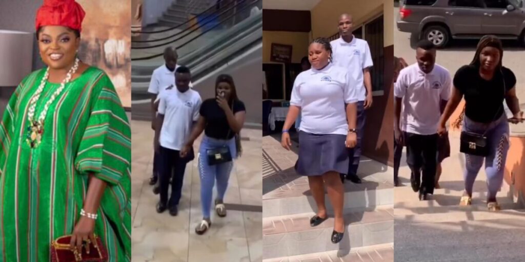 “I am literally in tears” Funke Akindele speechless as people with disabilities go extra miles to support her movie (Video)