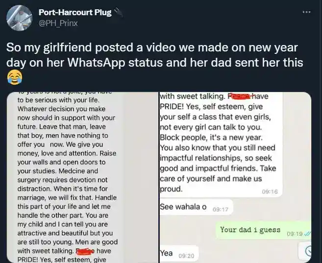 Father Pens Advice To 19-Year-Old Daughter After Flaunting Her Boyfriend