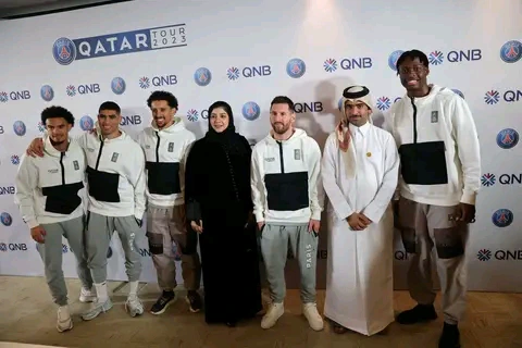Neymar, Lionel Messi, Mbappe, and the PSG squad arrive in Saudi Arabia prior to their match against the Saudi All Star IX