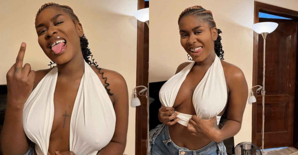 "I No Send Anybody"– Nigerian Lady Displays Her Complete Big BR3EST Online and Brags About Herself (Video)