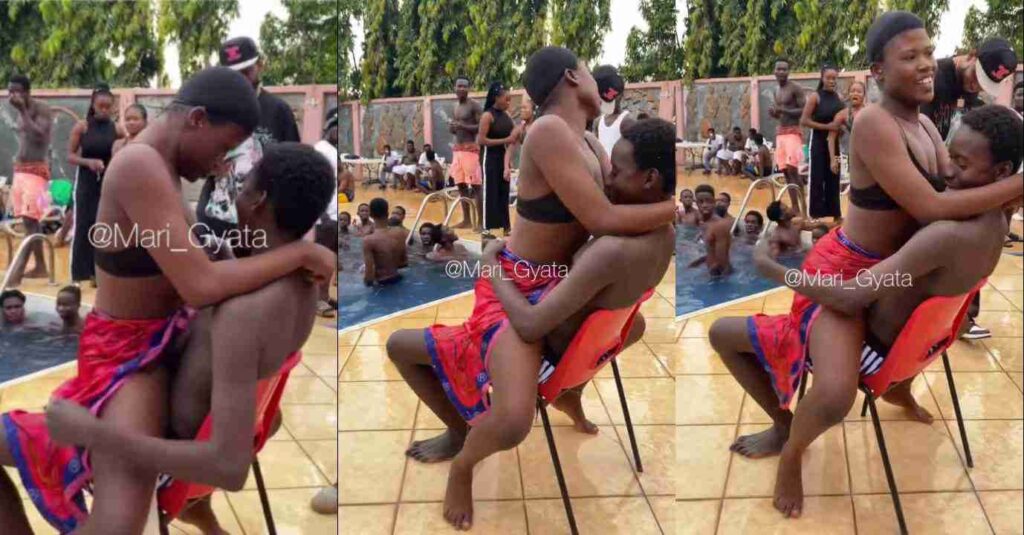 “Oh My God This Girl Is To Small For This” See What A 14years Old Girl Was Spotted Doing As She Roughly Lap Dancing A Boy (Watch Video)