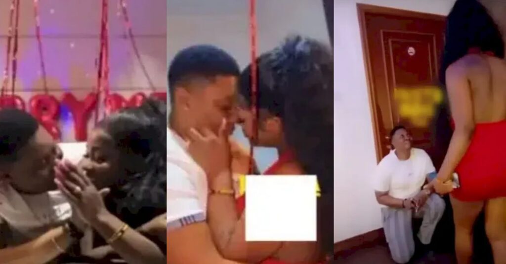 "This One Shock Me"– Funny moment lady proposes to her female lover in Lagos (Video)