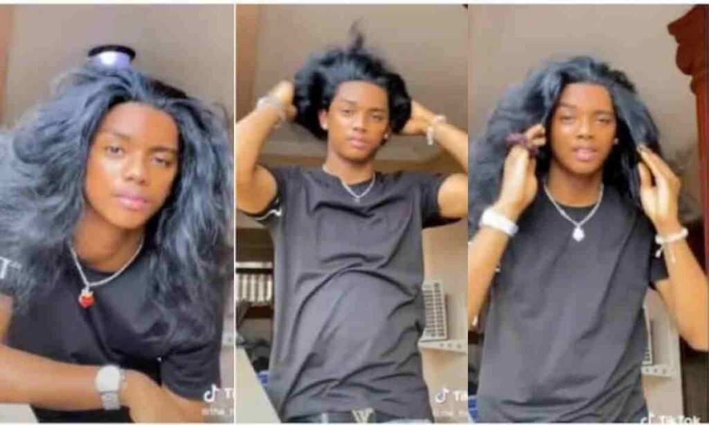 See Hair Wey Girls Dey Buy 700k: Reactions as Handsome Young Man Flaunts his Long Natural Hair in Viral Video