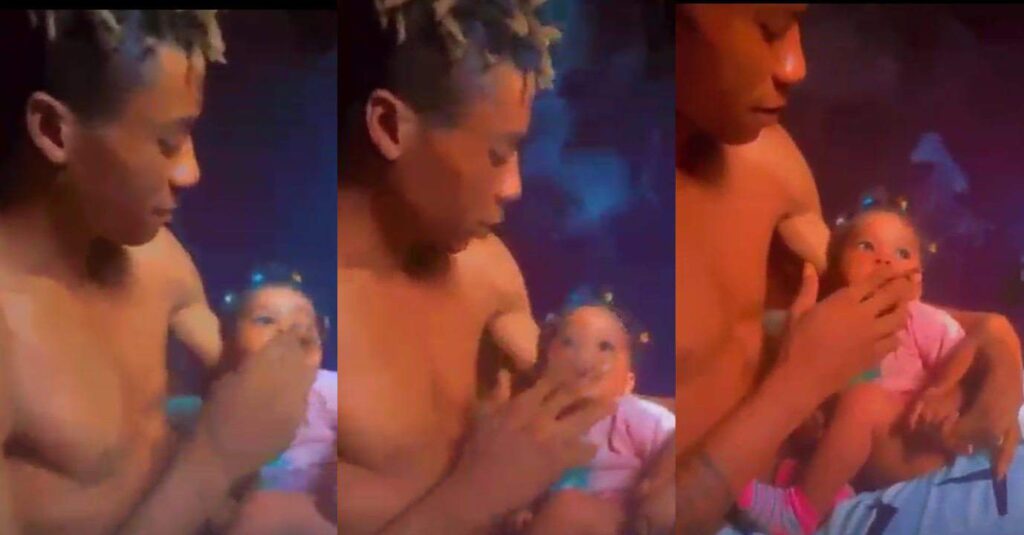 "The Mother Was Even Laughing"– Video of a Young Man Giving His 5 Month Old Daughter Marijuana to Smoke Stir Reaction