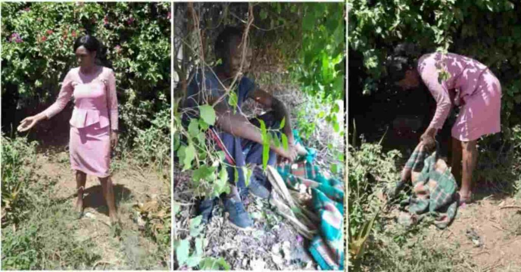 Sad Photos as Mum Sees Son Who Quit School Years Ago Living All Alone in the Bush, Says He Took Loan of N185k