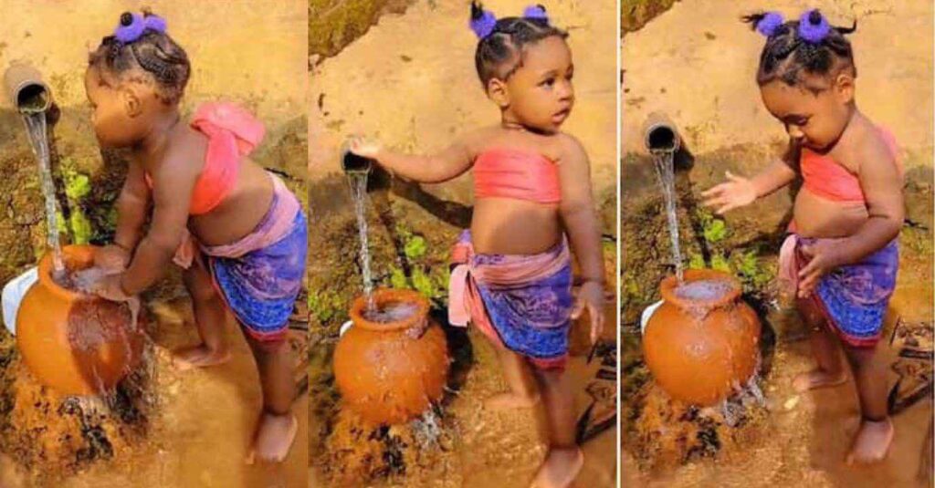 Girl in Native Wrapper Dances While Fetching Water with Clay Pot, Video of Sweet Moves Goes Viral on TikTok.