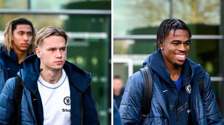 Reactions as Chelsea posts pictures of its players traveling to Anfield ahead of the match on Saturday.