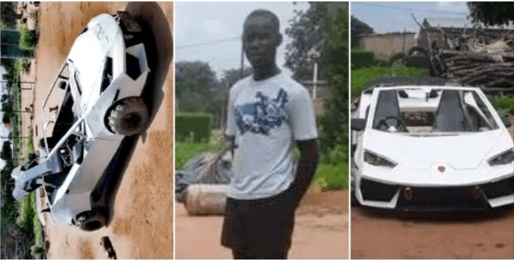 22-Year-Old Young Man Who Built Lamborghini Car For Himself Because He Couldn’t Afford One, Shares Photos