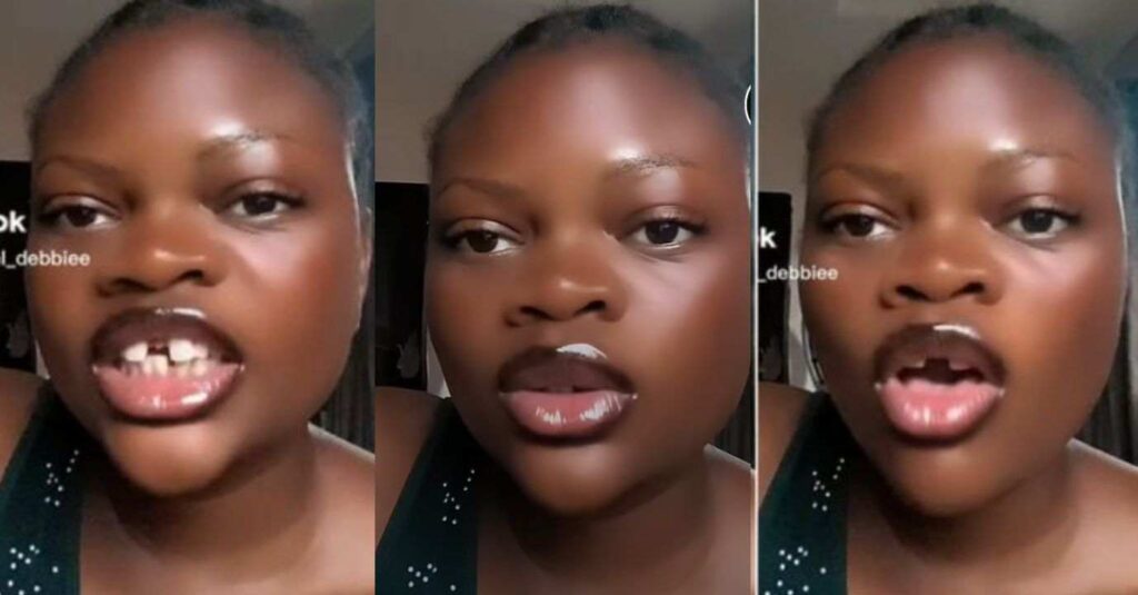 “Na blue fufu I dey hear” – Nigerian lady with gap teeth pronounces Bluetooth, causes commotion online (Video)