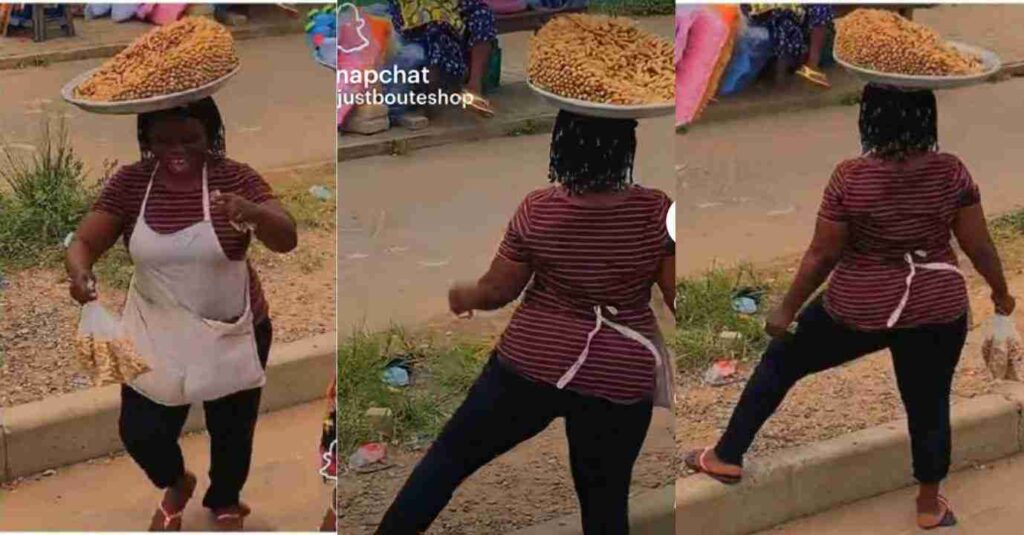 "I Can't Kill Myself Because Things Got Hard For ame"– Groundnut Seller With Good Shape Says As She Dances With Tray on Her Head, Sweet Video Goes Viral