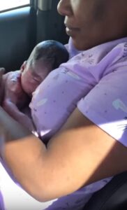 Wonderful Moment Mum Gives Birth In Car In The Presence Of Her Crying Children As They Journeyed To The Hospital (Video)