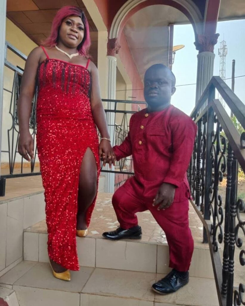 “She is God-fearing and gives me maximum respect” – Man shower praise on his wife after being rejected by women due to his height