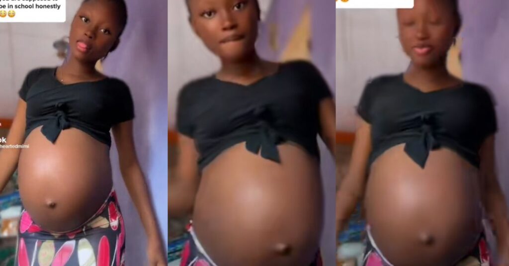 "When School Does Not Favor Me, Can't i get pregnant in peace"– Teenage girl Who get pregnant at 12 Says As She Share Video