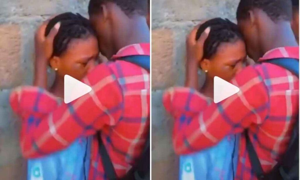 "I’ll Miss You, My First Love”- Emotional Video Of Secondary School Lover Bidding Each Other Farewell As They Graduate (Photos)