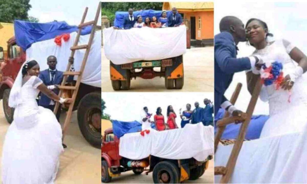 Newly Married Couple Use Tipper For Their Wedding In Akwa Ibom State (Photos)<br><br>