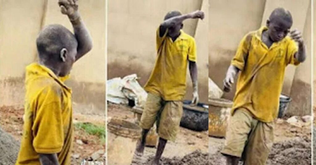 “I do all this for my Mom, My Dad is late”: Young Boy Working as Bricklayer Opens up, Says He is Doing it to Support His Mum (Video)