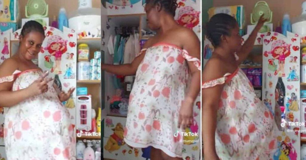 “This is Really Beautiful, Your Husband Tried”: Heavily Pregnant Nigerian Lady Shows off All Her Baby Items with Joy On Her Face in Cute Video