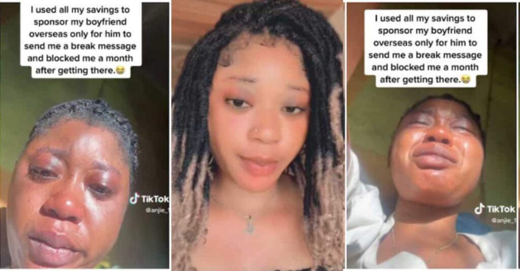 “I Was Warn But Didn't Listen, Is this How Guy Do?”– Beautiful Lady Cries Bitterly as Boyfriend She Sponsored Abroad with All Her Savings Dumps Her (Video)