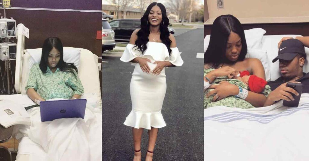 Meet The 19-year-old pregnant Lady who wrote her final year exam in labour room and graduates from U.S university with first-class